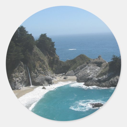Sticker Rond McWay Falls - Big Sur (Devant)