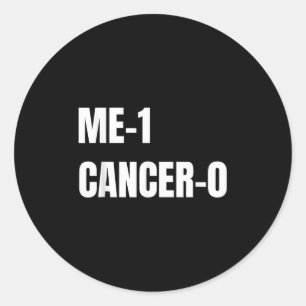 Sticker Rond Me 1 Cancer 0 Je Battre Cancer Brave Survivant Sur