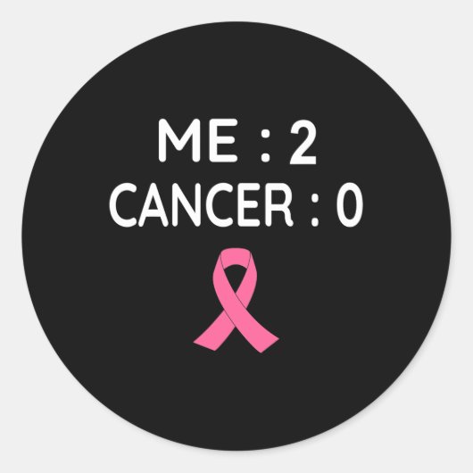 Sticker Rond Me 2 Cancer 0 Sensibilisation au cancer du sein Ru (Devant)