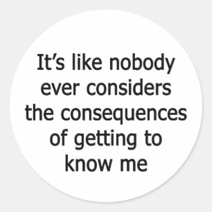 Sticker Rond Me Connaître