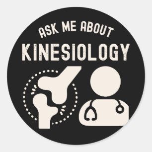 Sticker Rond Me Demander À Propos De Kinesiologie, Kinesiologis