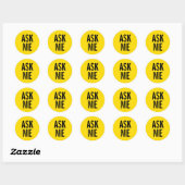Sticker Rond Me demander | Badge volontaire jaune (Feuille)