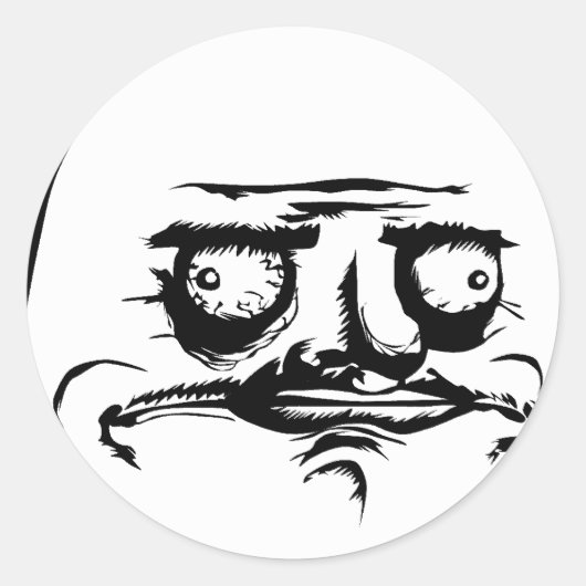 Sticker Rond Me Gusta MEME (Devant)