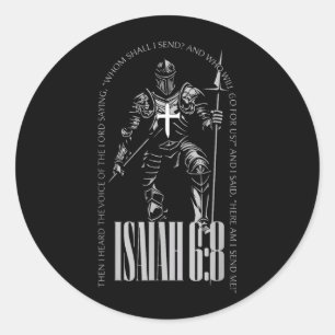 Sticker Rond Me Voici Envoyé Esaïe 6 8 Croisés Templiers
