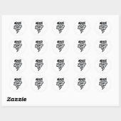 Sticker Rond Meanie Cloud Lightning Funny (Feuille)