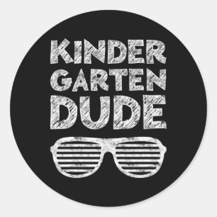 Sticker Rond Mec de la maternelle pour enfants Byck à l'école