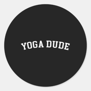 Sticker Rond Mec de yoga