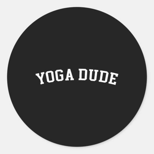Sticker Rond Mec de yoga (Devant)