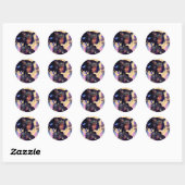Sticker Rond Mecha Fox Girl (Feuille)