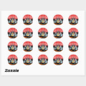 Sticker Rond Mecha Ramen (Feuille)