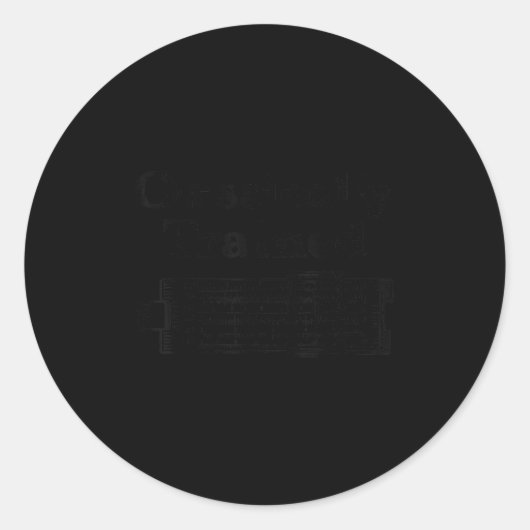 Sticker Rond Mechanical Og Clically Trained Slide Rule Calculat (Devant)