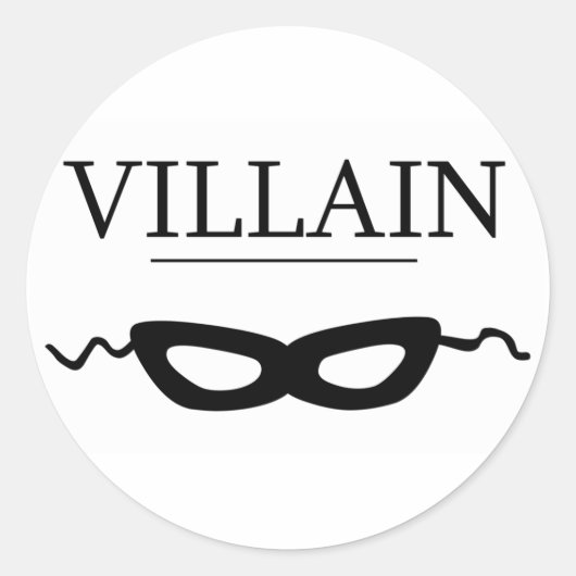 Sticker Rond Méchant (Devant)
