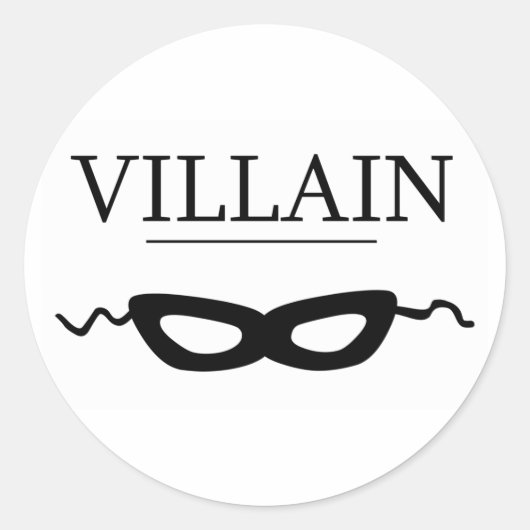 Sticker Rond Méchant (Devant)