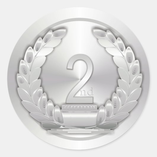 Sticker Rond Médaille d'argent (Devant)