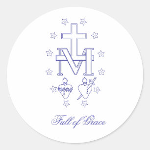 Sticker Rond Médaille de Notre-Dame des Grâces Médaille miracul