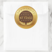 Sticker Rond Médaille d'or de quarante-cinq ans (Sac)