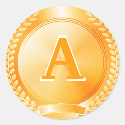 Sticker Rond Médaille d'or d'honneur (Devant)
