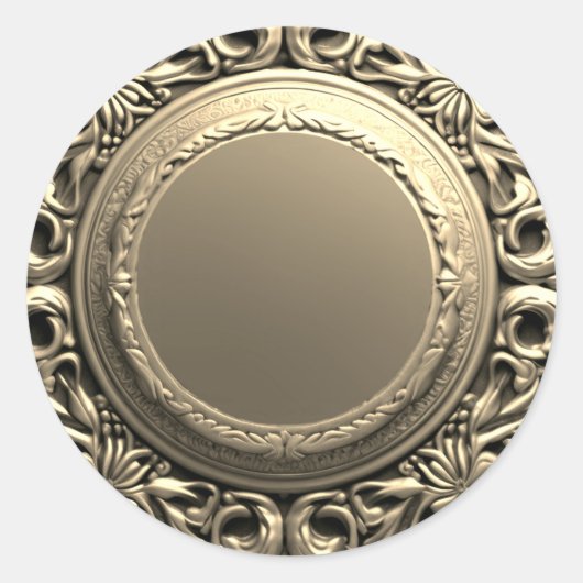 Sticker Rond Médaille d'or Modèle blanc (Devant)