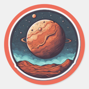 Sticker Rond Médaille du meilleur Astronaunt du monde