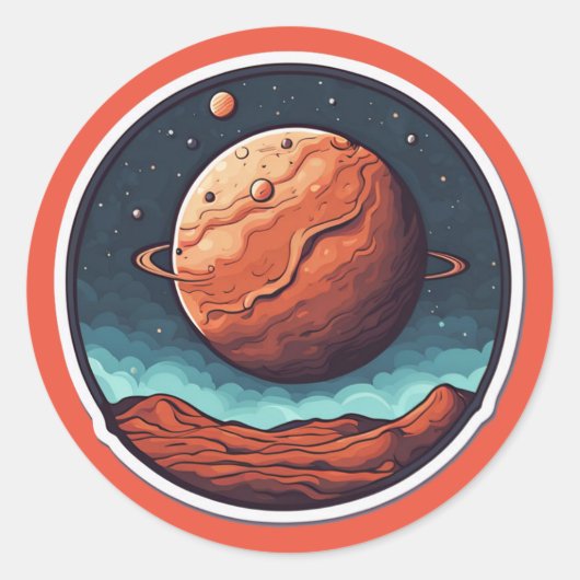 Sticker Rond Médaille du meilleur Astronaunt du monde (Devant)