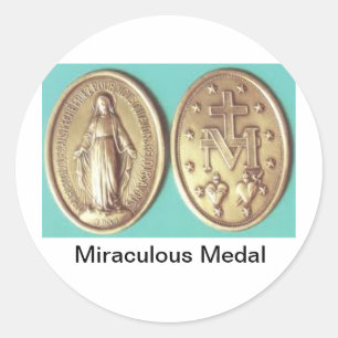 Sticker Rond Médaille miraculeuse