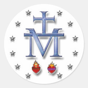 Sticker Rond Médaille miraculeuse