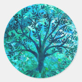 Sticker Rond Médaillon d'arbre (Devant)