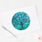 Sticker Rond Médaillon d'arbre (Enveloppe)