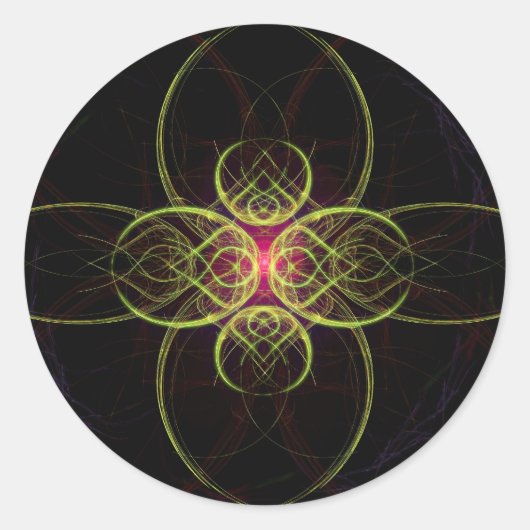 Sticker Rond Médaillon rouge Par Alexandra Cook alias Linandara (Devant)