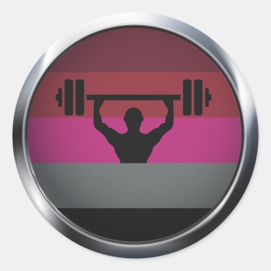STICKER ROND MÉDALLION MUSCLE FIDE (Devant)