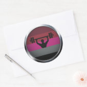 STICKER ROND MÉDALLION MUSCLE FIDE (Enveloppe)