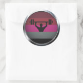 STICKER ROND MÉDALLION MUSCLE FIDE (Sac)