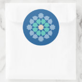 Sticker Rond Médallion Turquoise Tranquillité (Sac)