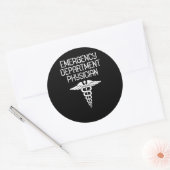 Sticker Rond Médecin du service d'urgence Médecin ER (Enveloppe)