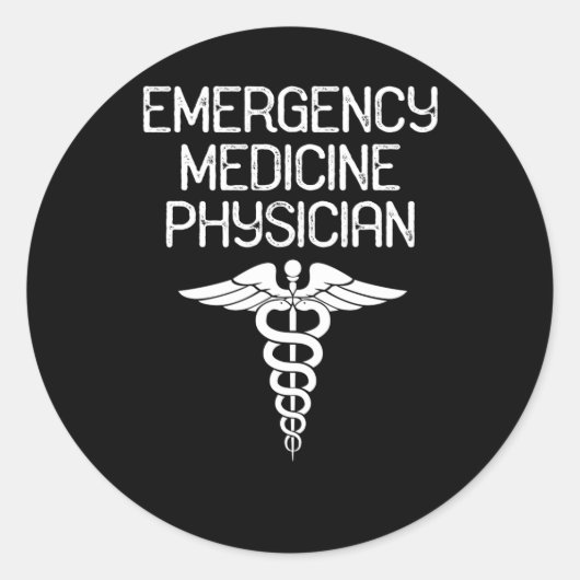 Sticker Rond Médecin d'urgence Médecin d'urgence (Devant)