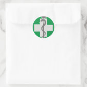 STICKER ROND MÉDECINE (Sac)