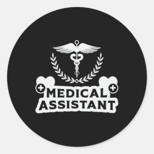 Sticker Rond Médecine infirmière adjointe Médicale Drôle
