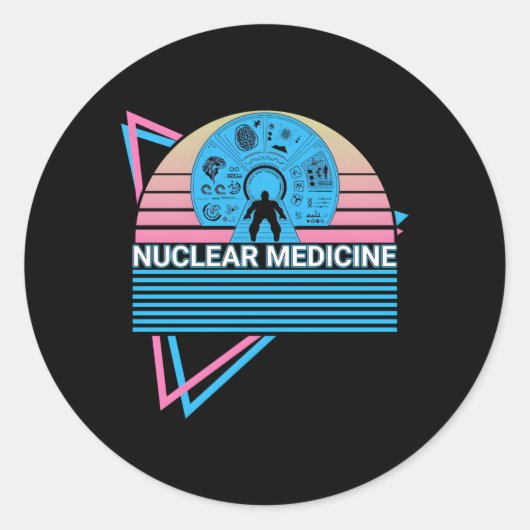 Sticker Rond Médecine nucléaire (Devant)