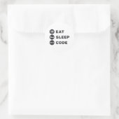 Sticker Rond Medical Coder Eat Sleep Code ICD Coding Programmer (Sac)