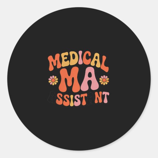 Sticker Rond Medical Istant Ma Cma Nursing Doctor Istant Studen (Devant)