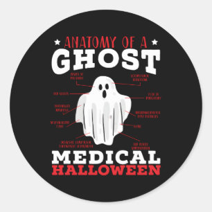 Sticker Rond Médicale Halloween Trick Ou Traiter Médecin De San
