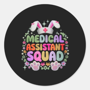 Sticker Rond Médicale Istad Squad Drôle mignon Jour de Pâques B