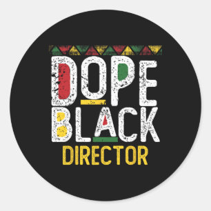 Sticker Rond Médicament Directeur noir Mois de l'histoire des N