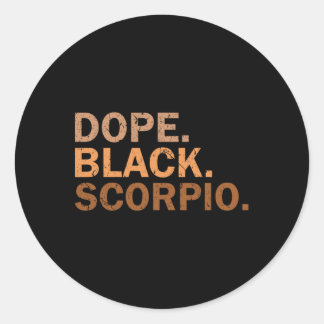 Sticker Rond Médicament Noir Scorpion Mélanine Africain Zodiaqu