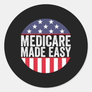 Sticker Rond Medicare Facile Agent d'assurance Ventes Ma