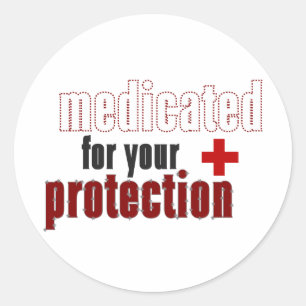 Sticker Rond Médicé pour votre feuille d'autocollant de protect