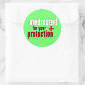 Sticker Rond Médicé pour votre feuille d'autocollants de protec (Sac)