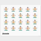 Sticker Rond Méditation (Feuille)