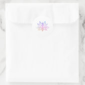 Sticker Rond Méditation de Lotus Flower Yoga Gradient jaune ble (Sac)