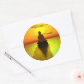 Sticker Rond Méditation d'or 3 (Enveloppe)